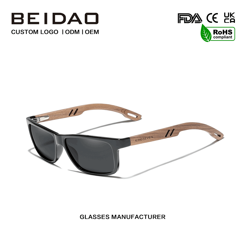 Classic Natural Black Nucis TR90 Frame Sunglasses