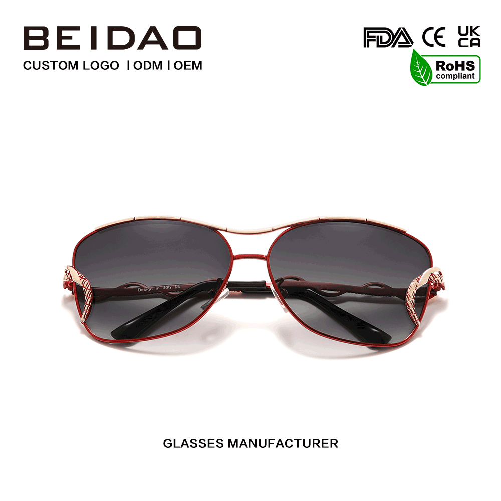 Elegans vindemia plena Rim Gradiente Polarized ocularia pro Women