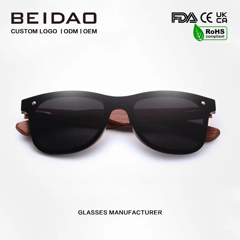 Fashion Wooden ocularia Polarized One-pars Lentem