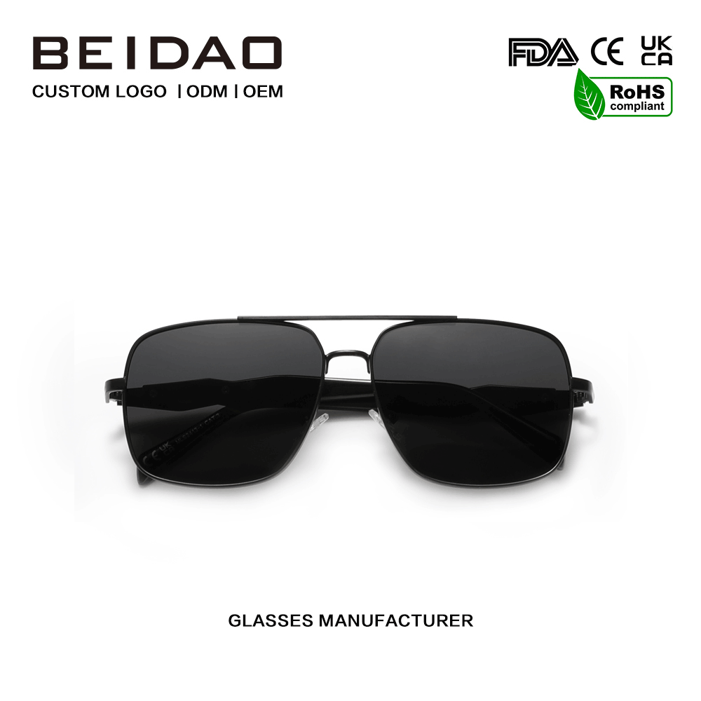 High Quality Metal Alloy Frame UV400 Anti-radiatio Sunglasses