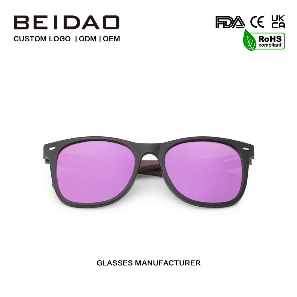 Calidum scelerisque Purpura Wooden Quality Nucis Sunglasses incessus
