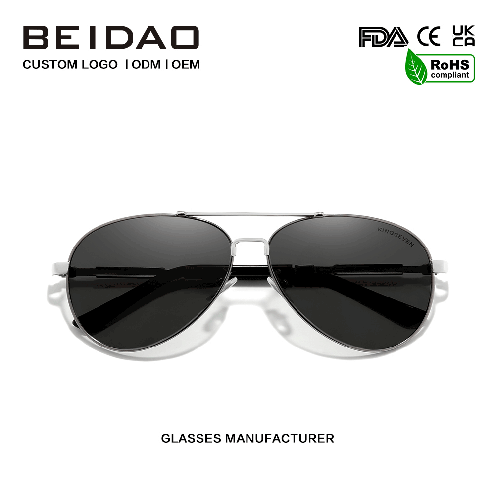 Polarized Aluminium Plena Rim Sunglasses in Unisex