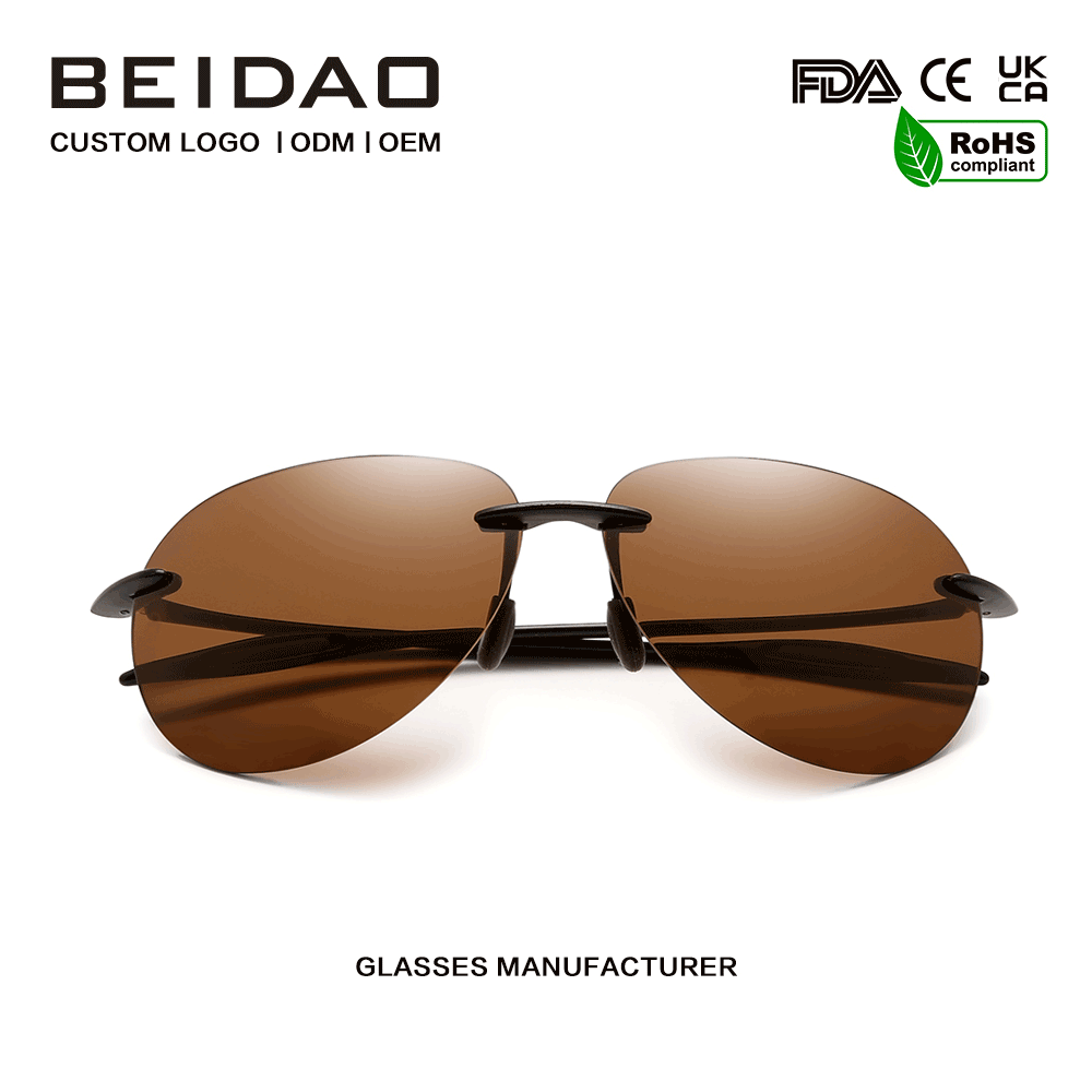 TR90 High Quality Frameless Sunglasses for Men Women