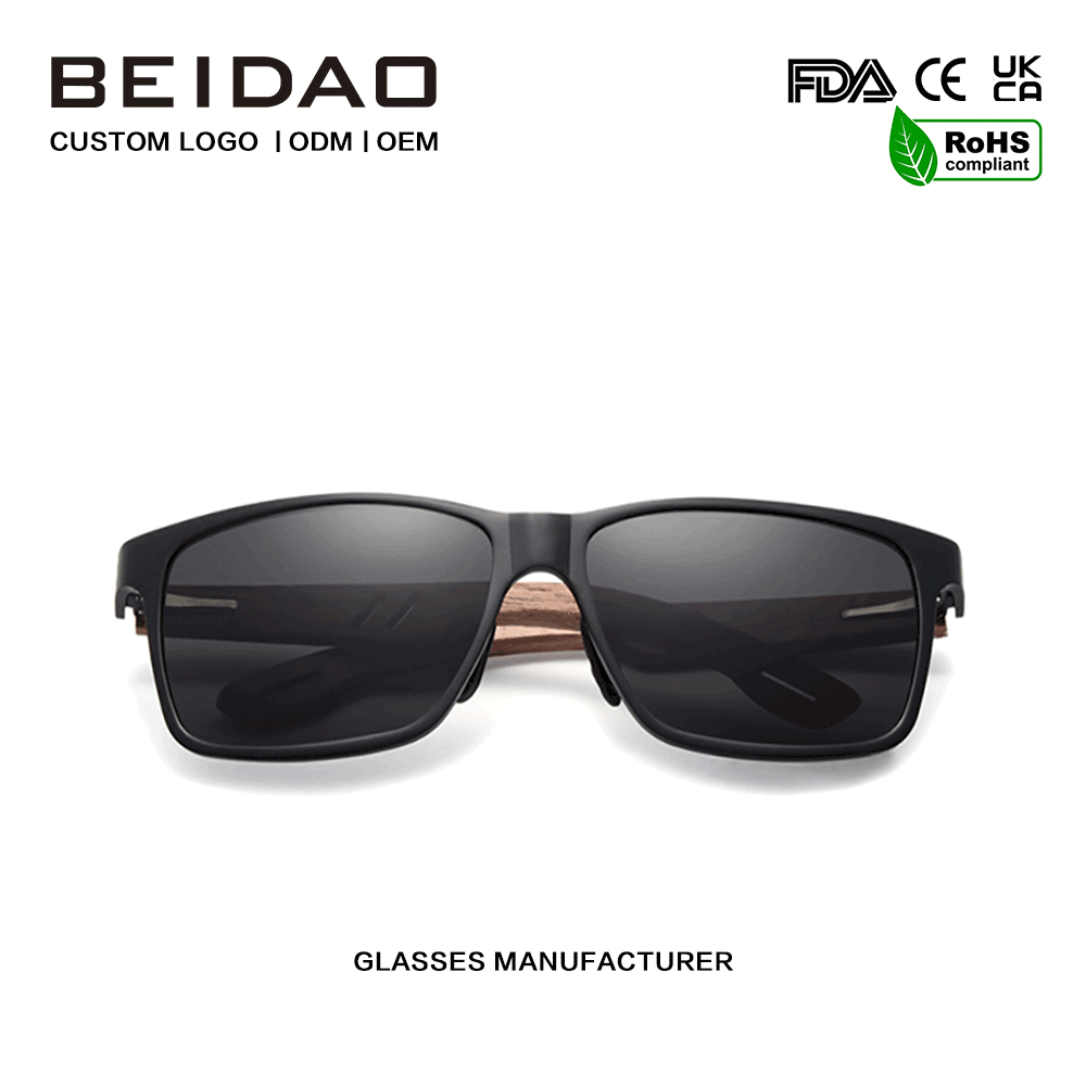 Unisex Designer ligneus Quadratus Polarized Anti-radialis Sunglasses