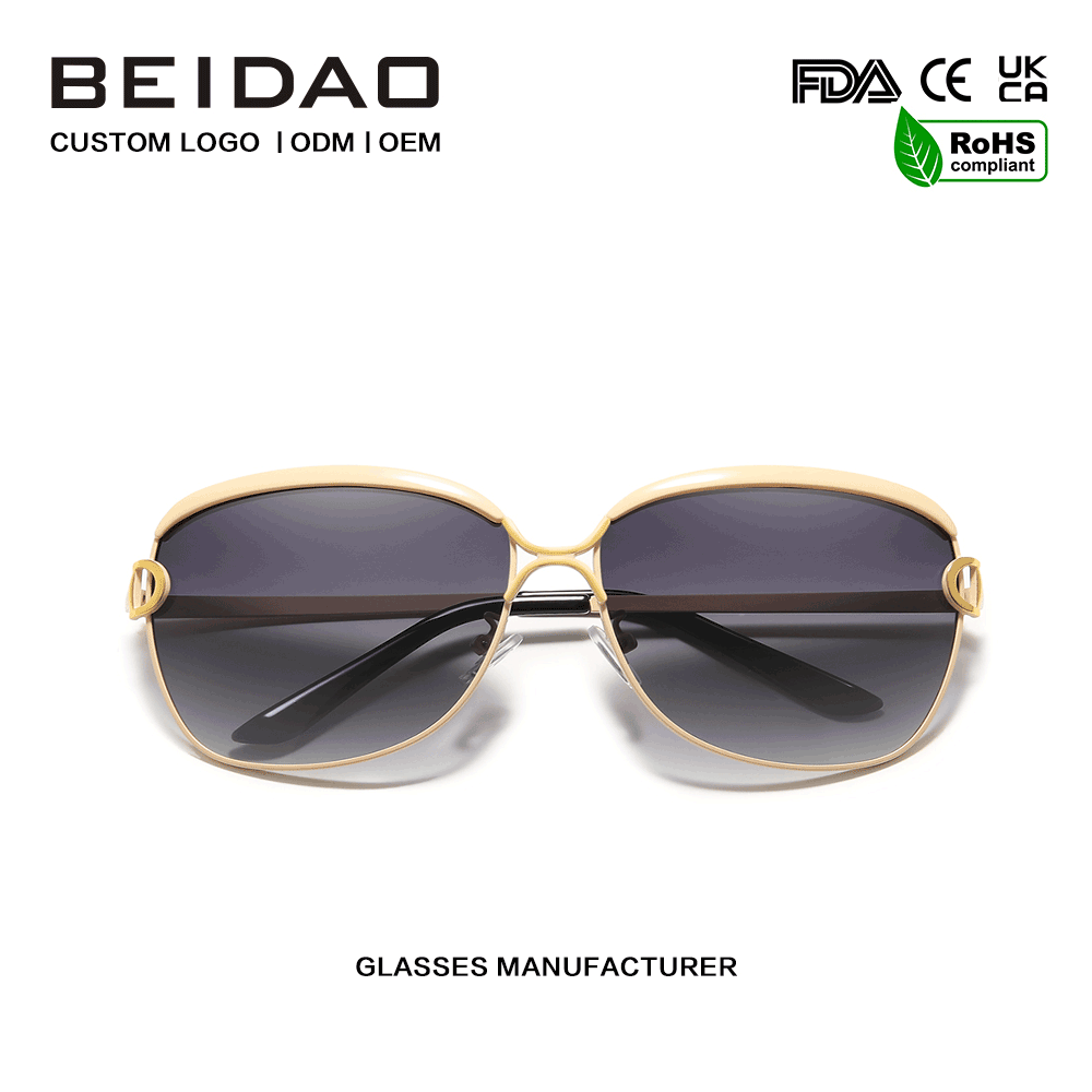 Mulierum Retro Oversized Polarized Gradiente Sunglasses